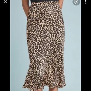 Anthropologie bias leopard animal print mini skirt, excellent condition.